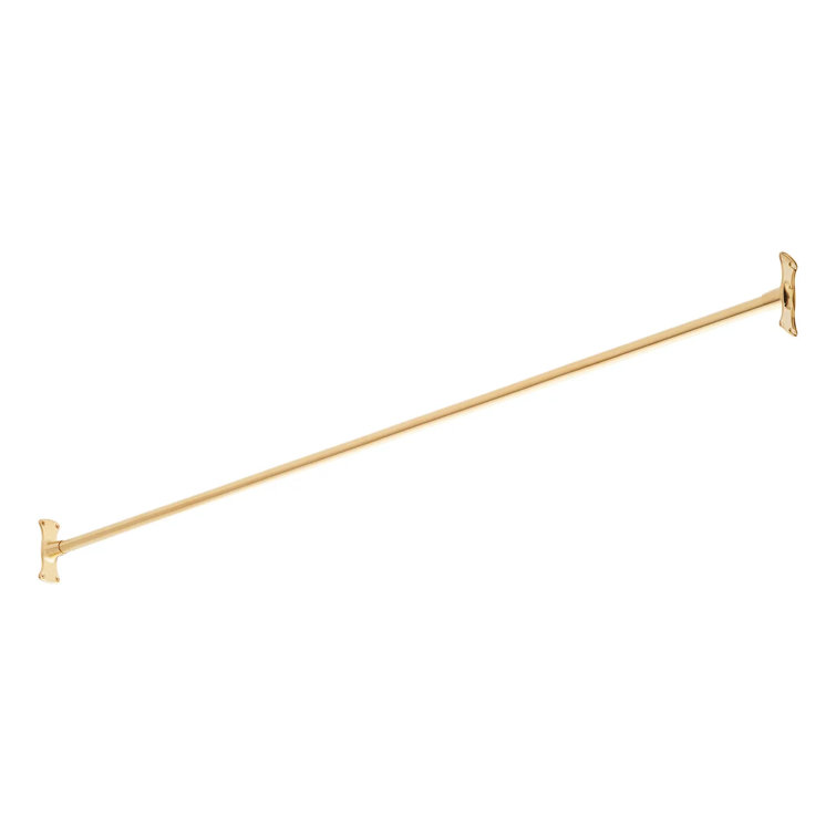 Signature Hardware 72" Brass Straight Shower Curtain Rod & Reviews